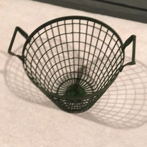 Green Metal Egg Basket